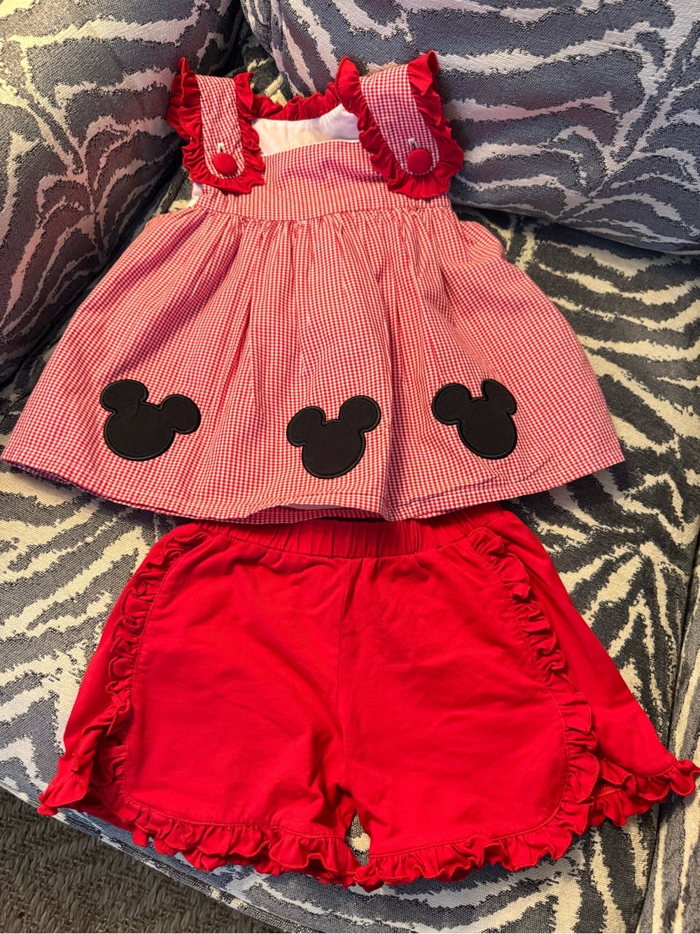Stichy Fish 3T Girls shorts & tank tunic Mickey Mouse Ears outfit